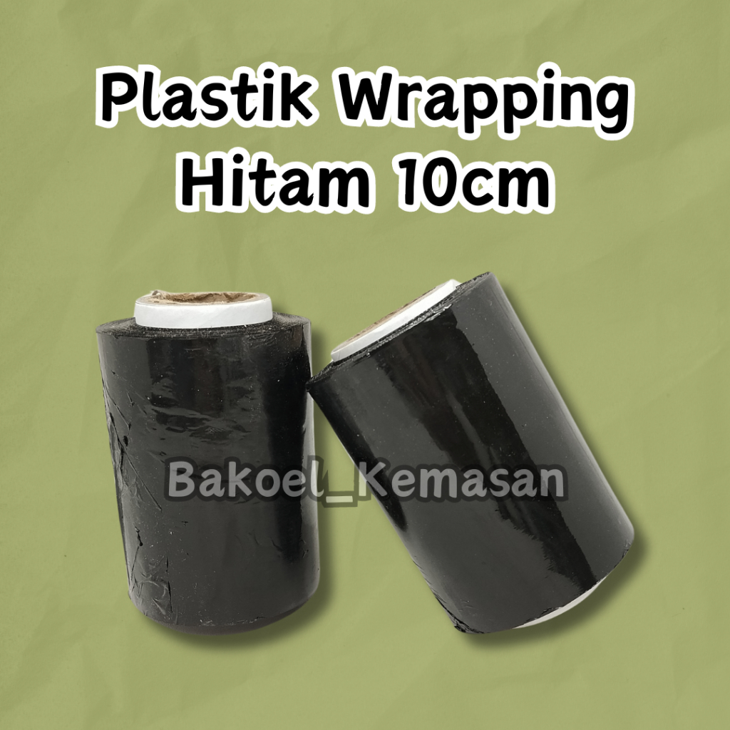 Jual Plastik Wrapping BLACK 10 cm Stretch Film HITAM 10cm | Shopee ...