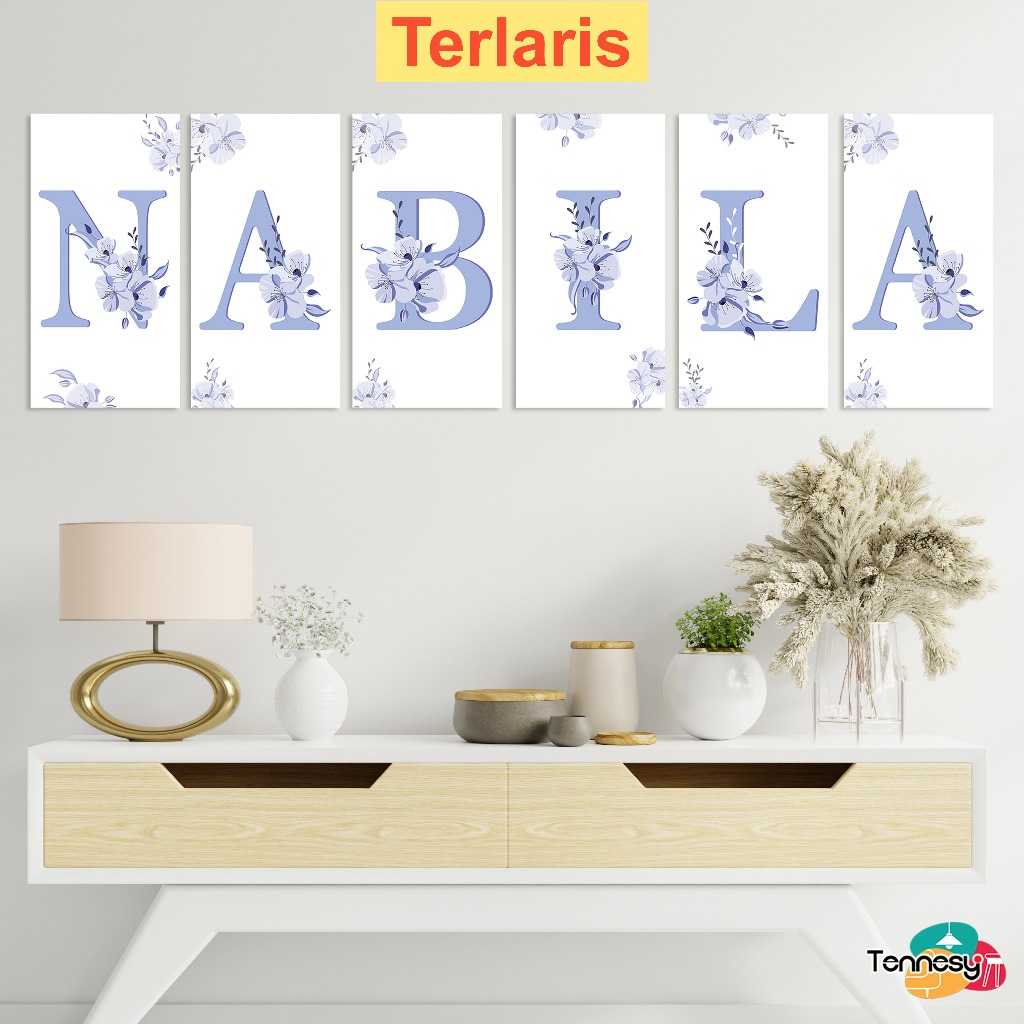 Jual TENNESY HIASAN DINDING KUSTOM NAMA ALFABET HURUF FONT INISIAL TEXT