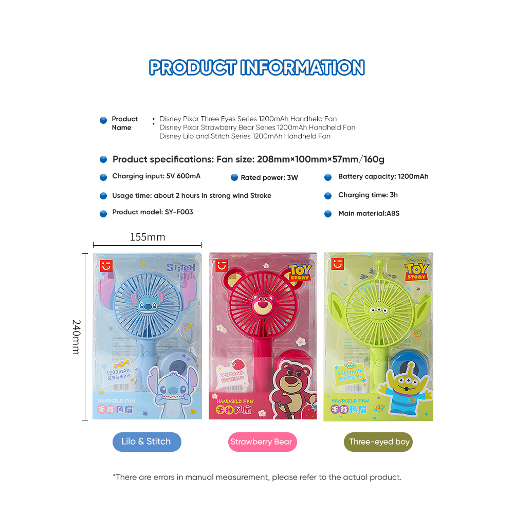 Jual Miniso Collection Disney Pixar Series Fan Lotso Handheld Fan Alien ...