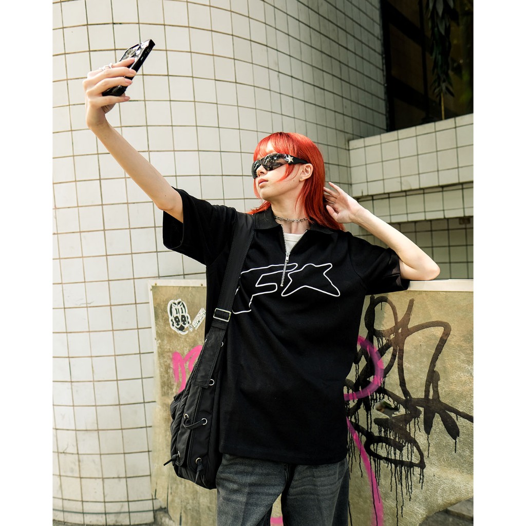 RRL STAR & DOTS ASYMMETRICAL 暗 WORKSHIRT