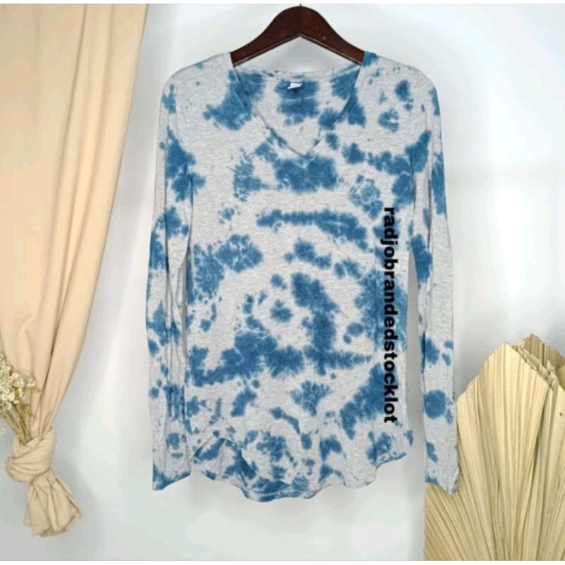 Jual KAOS TIE DYE LENGAN PANJANG VNECK | Shopee Indonesia