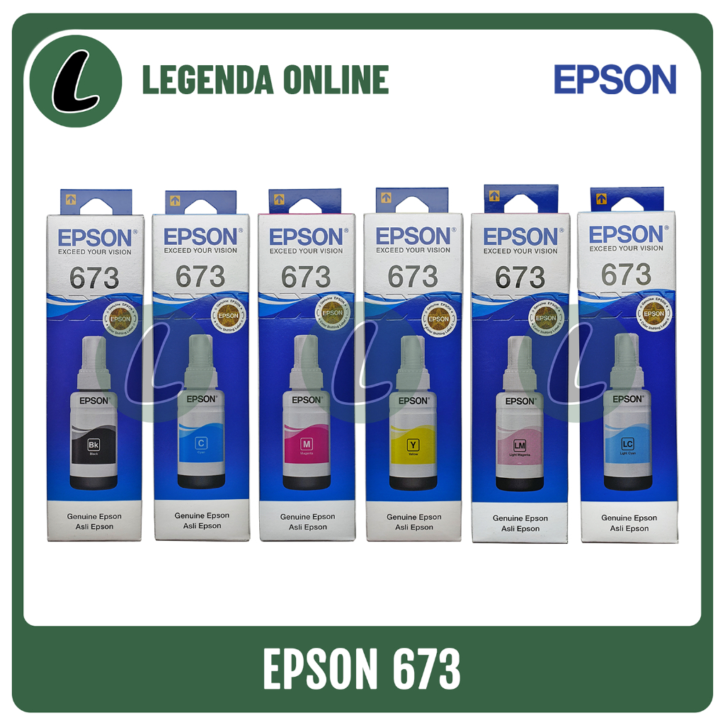 Jual Tinta Epson 673 Original Untuk L800l805l850l1800 Shopee Indonesia 6468