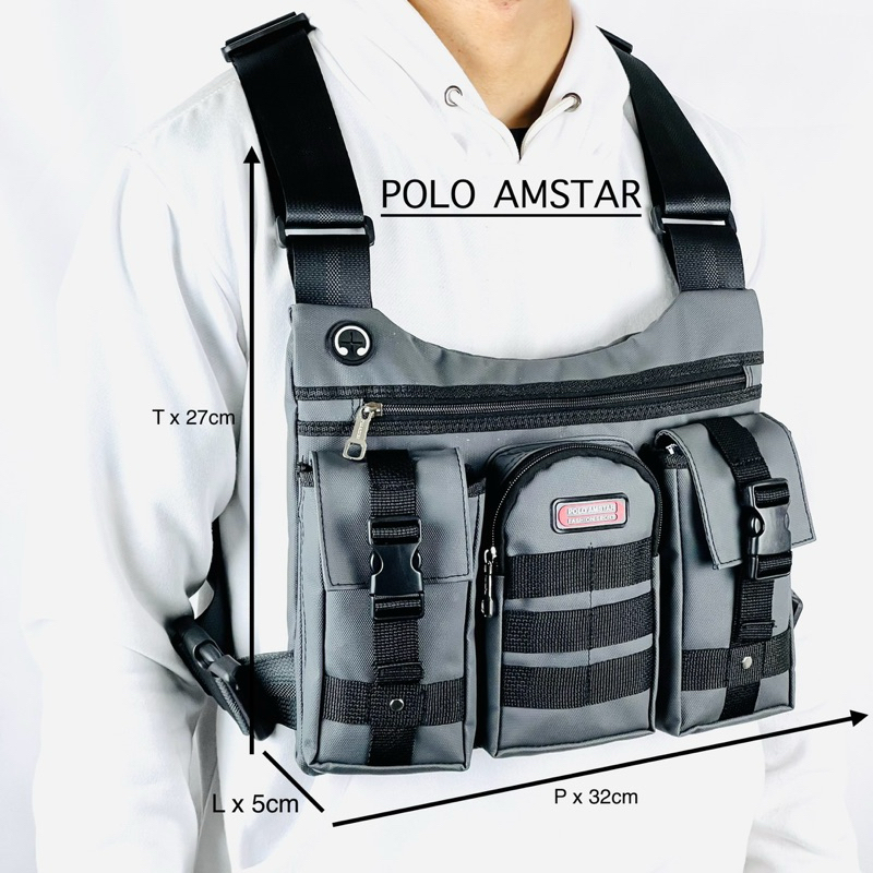Jual Tas Selempang Dada Pria Chestbag Tas Rompi Anti Air | Shopee Indonesia
