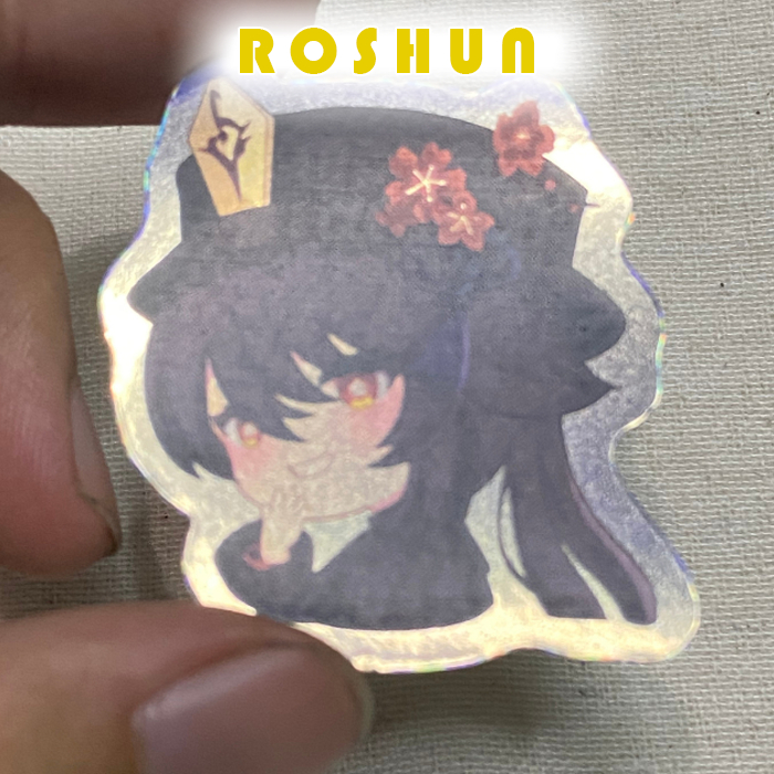 Jual Roshun Stiker Hologram Sticker Genshin Impact Hu Tao | Shopee ...