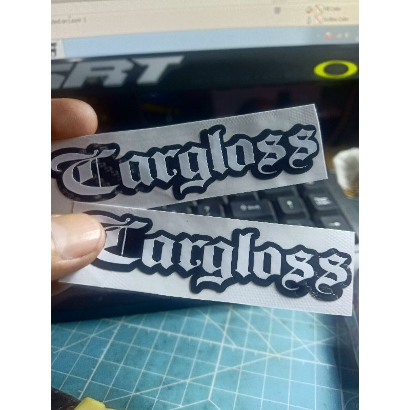 Jual sticker Cargloss cutting full cutting 2 warna | Shopee Indonesia