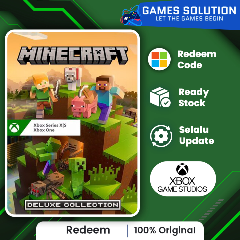 Jual minecraft Java and Bedrock Edition Deluxe Collection For Xbox ...