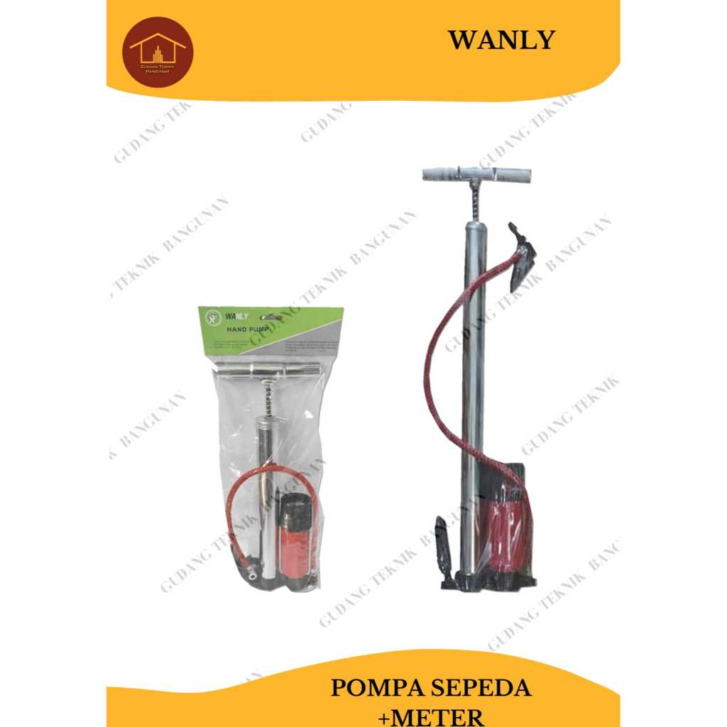 Jual Pompa Sepeda Pompa Ban Pompa Angin Tabung Manual Meter Wanly Shopee Indonesia