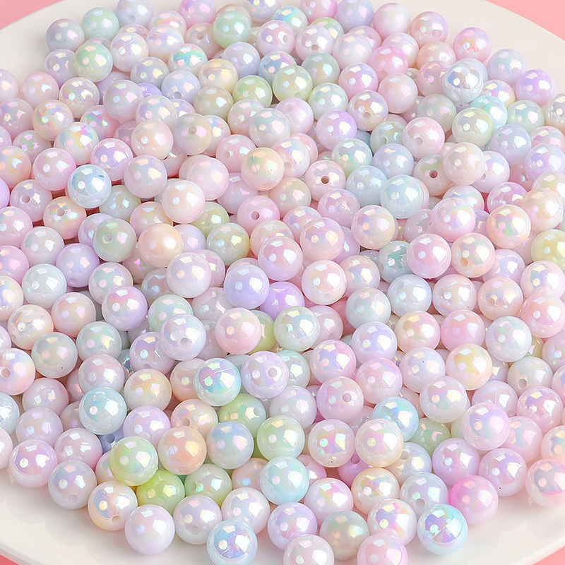 Jual 30-50pcs | Manik Mutiara Pastel | Manik Bulat Kelap Kelip Warna ...