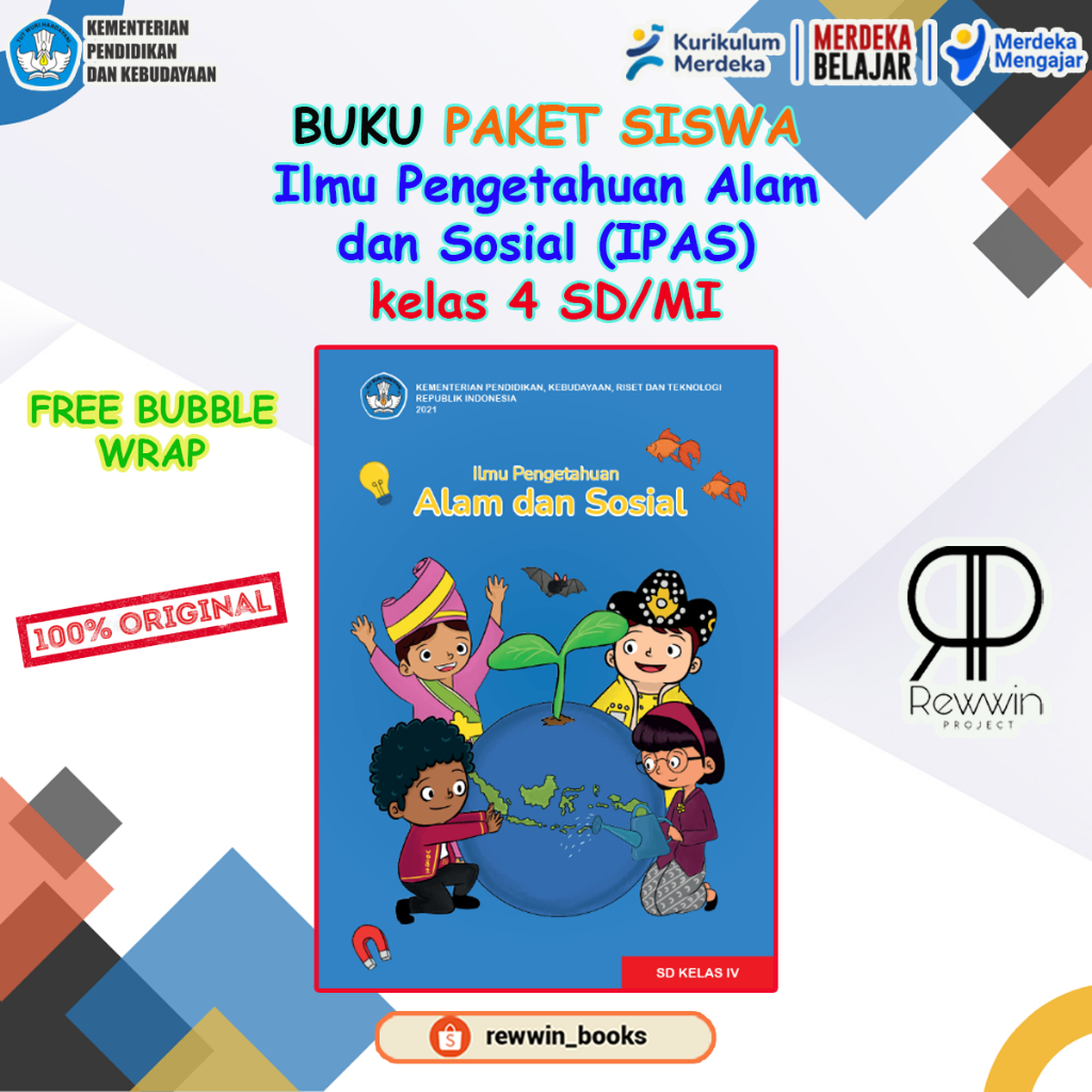 Jual Buku Ilmu Pengetahuan Alam dan Sosial Kelas 4 SD Kurikulum Merdeka ...