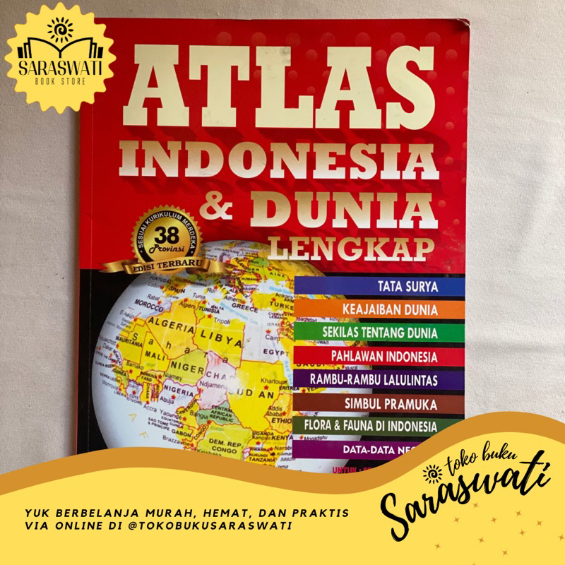 Jual ATLAS INDONESIA DAN DUNIA LENGKAP EDISI TERBARU 38 PROVINSI BESAR ...