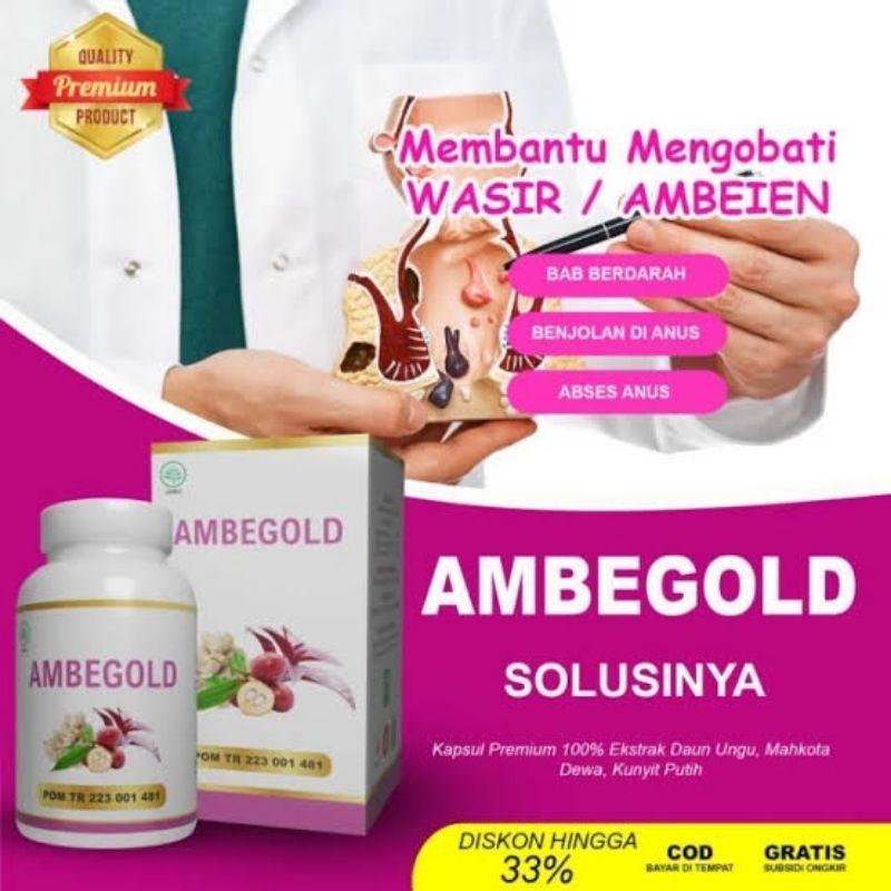 Ambegold Asli Obat Ambeien Wasir Herbal Ampuh BPOM