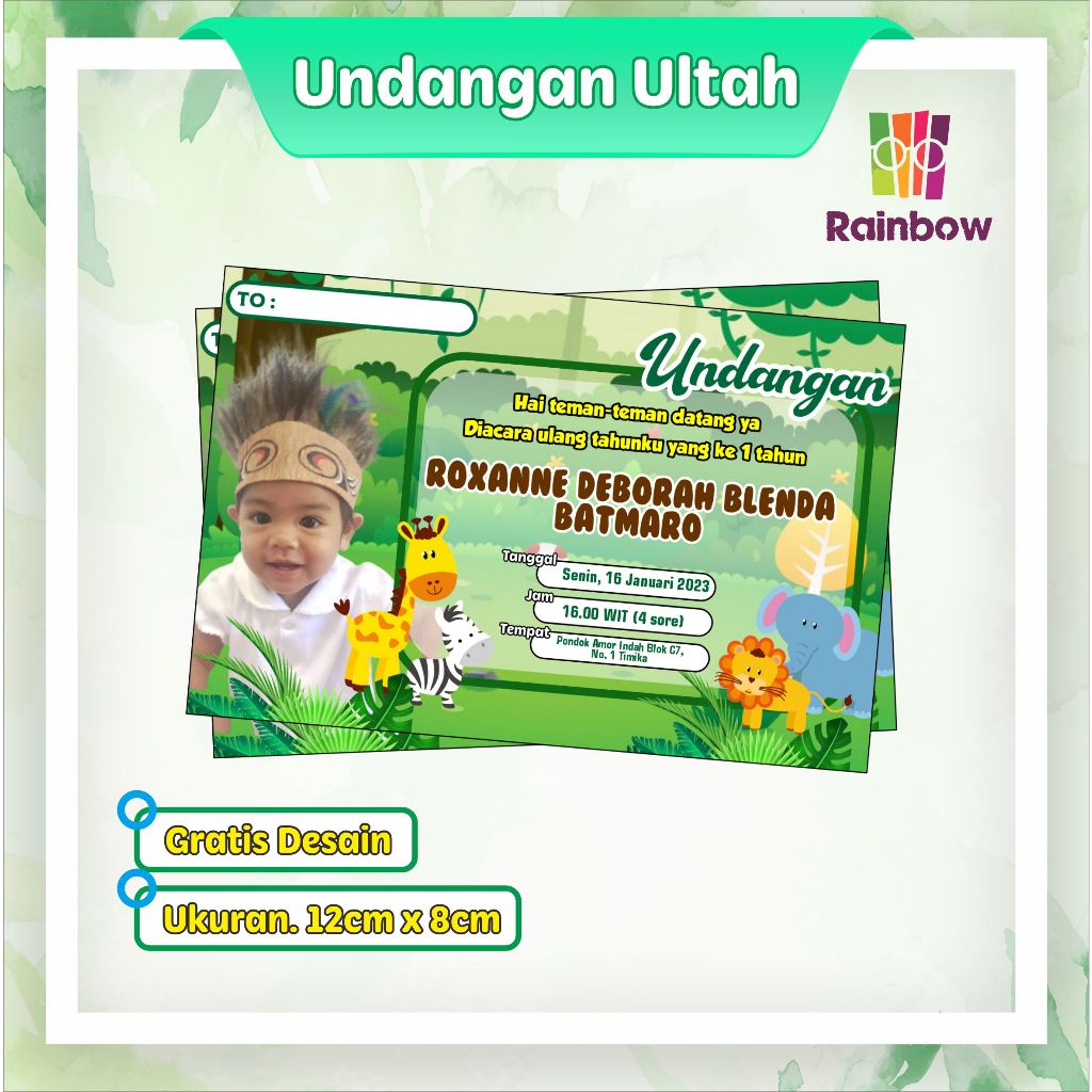 Jual UNDANGAN ULTAH ANAK / UNDANGAN ULTAH / UNDANGAN ULTAH MURAH ...