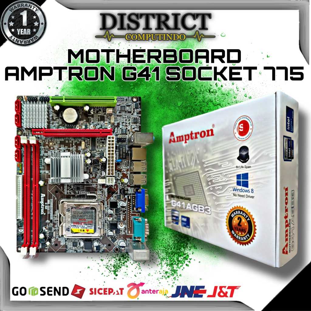 Jual Motherboar G41 Amptron Socket LGA 775 | Shopee Indonesia