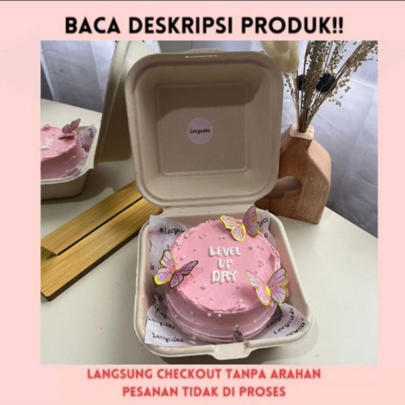 Jual [BISA H1] Korean Lunch Box Cake/Bento Cake 10 cm Shopee Indonesia