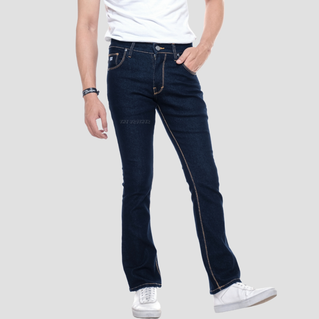 Jual Celana Semi Cutbray Pria Jeans Panjang Bootcut Bahan Melar Original Orlen Denim Celana