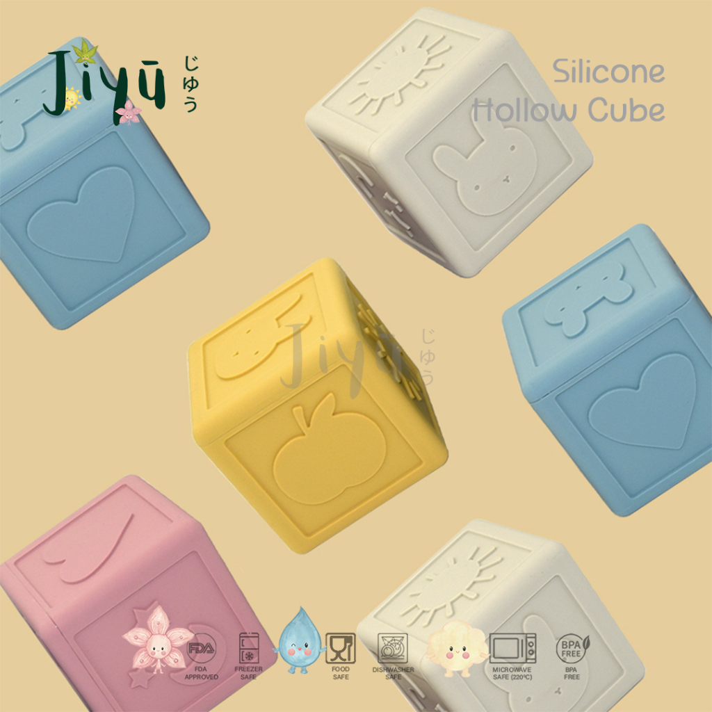 Jual JIYU [JA-015] Silicone Hollow Cube / Mainan Kubus Silikon BPA FREE ...