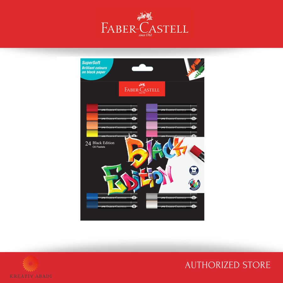 Jual Faber Castell Oil Pastel 24 Colour Black Edition Series | Shopee ...