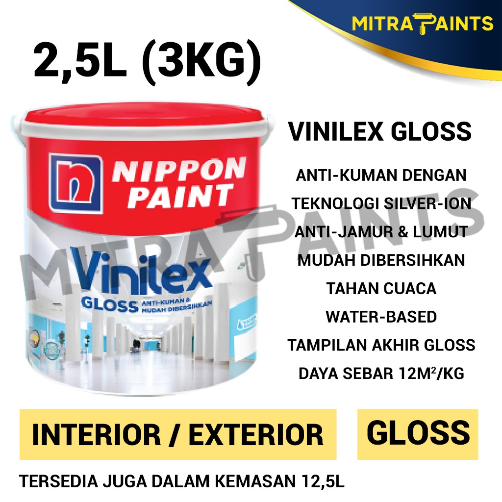 Jual CAT TEMBOK EKSTERIOR INTERIOR NIPPON PAINT WHITE LILAC NP OW 1050