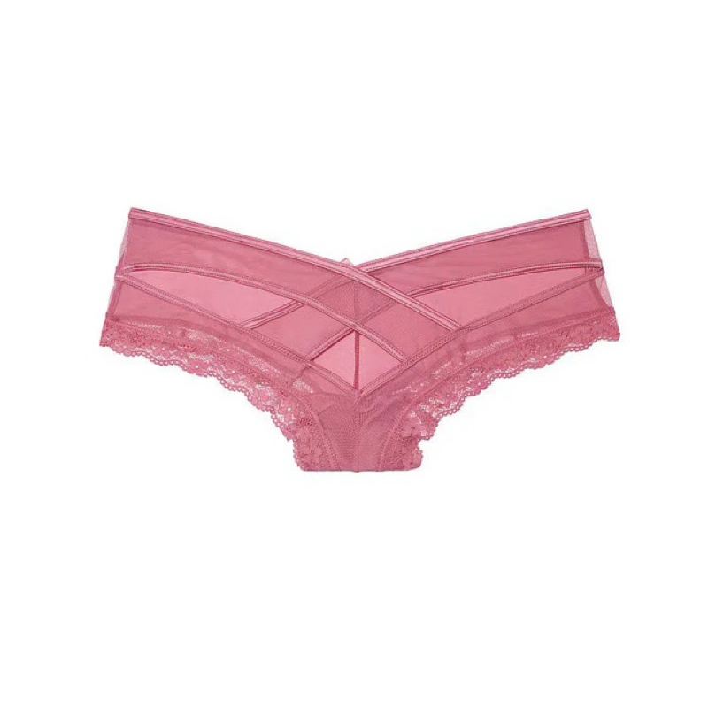 Vinyl Harness Bra and G-String Panty Set with Criss Cross Detail