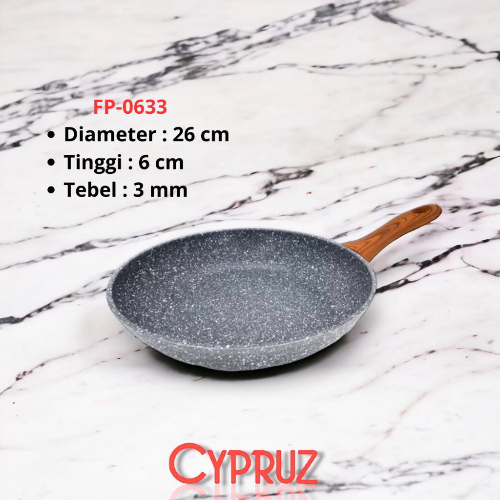 Jual Cypruz Marble Wok Pan Marble Fry Pan Marble Sauce Pan Marble