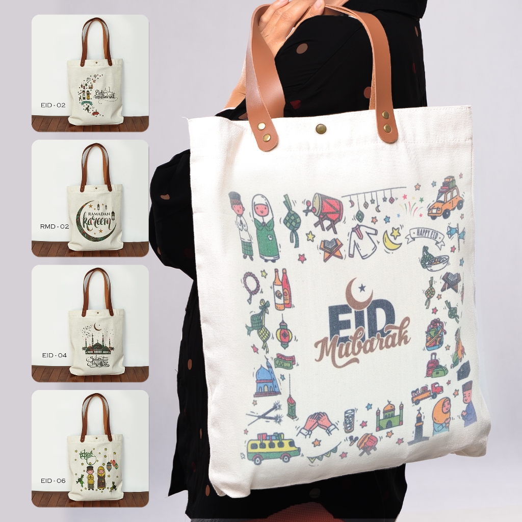 Tote Bag Canvas Idul Fitri Tas Souvenir Lebaran
