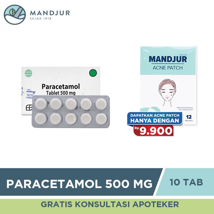 Jual Paracetamol 500 Mg Strip 10 Kaplet - Pereda Nyeri Dan Demam ...