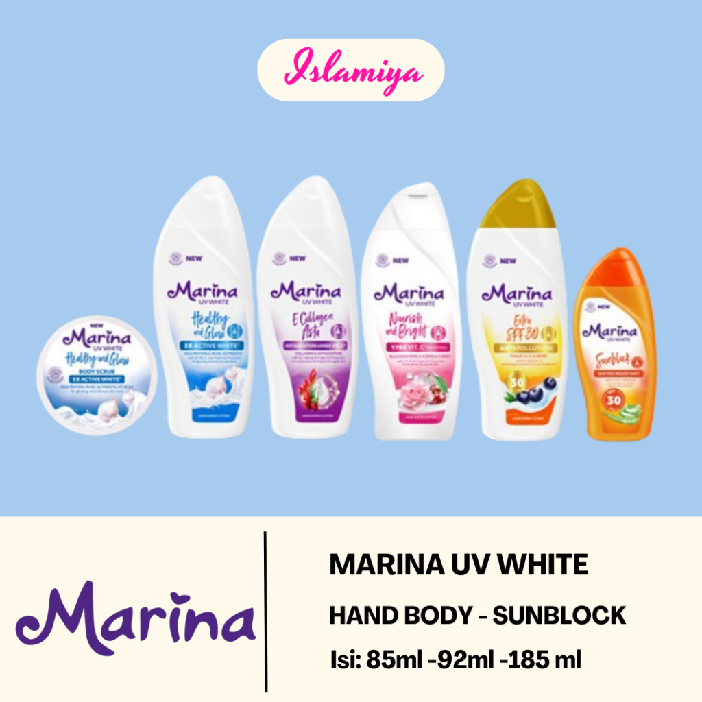 Jual Marina UV White Healthy & Glow Body Lotion 92 185 ml E