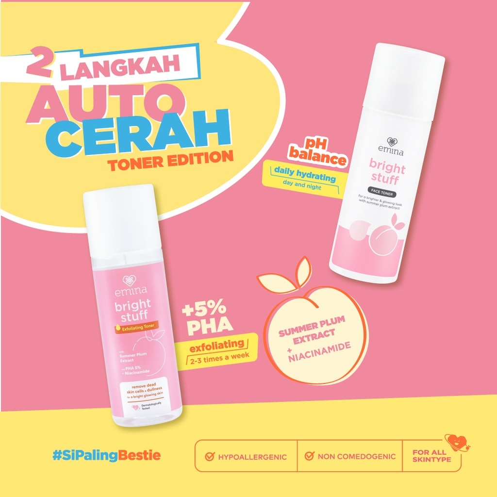 Jual Emina Bright Stuff Exfoliating Toner 100 ML Shopee Indonesia