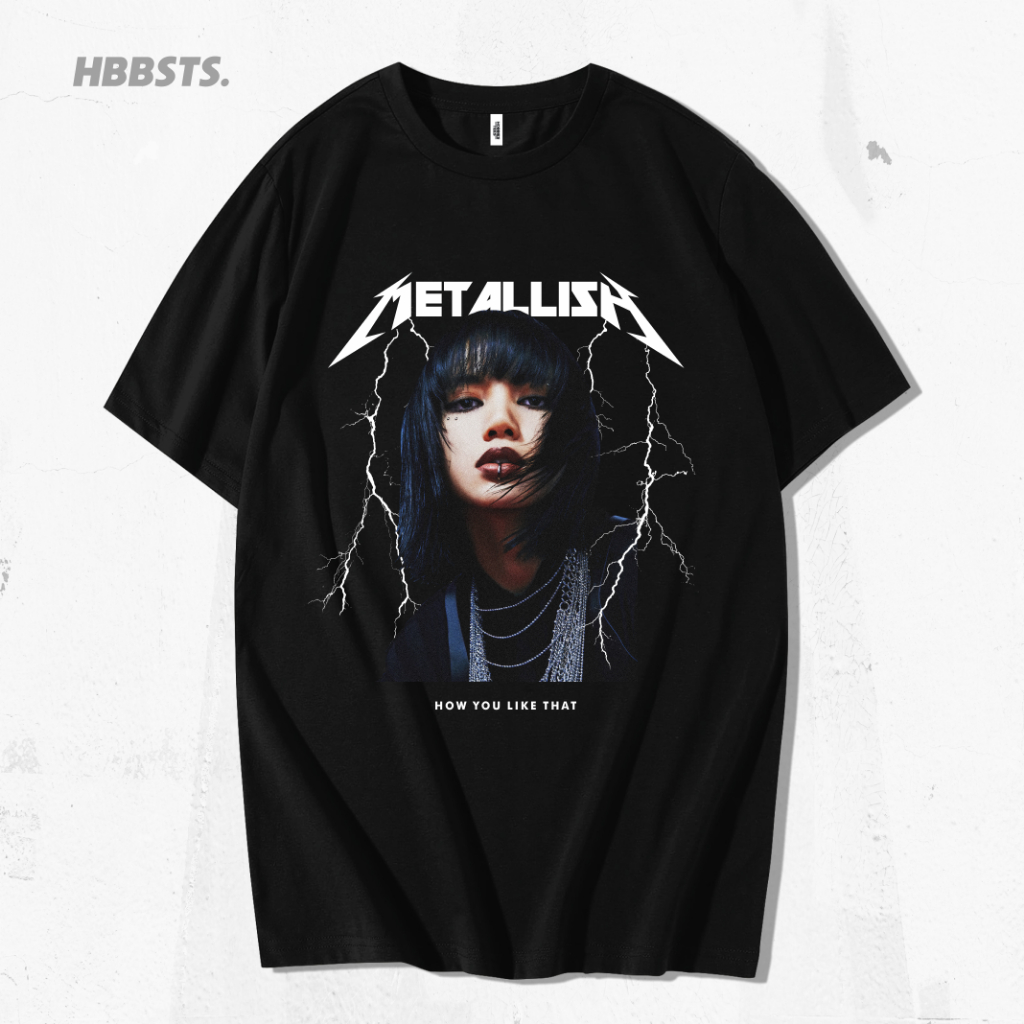 Jual Hobbies Tees T-Shirt Metal Lisa Blackpink Black | Kaos Parodi ...