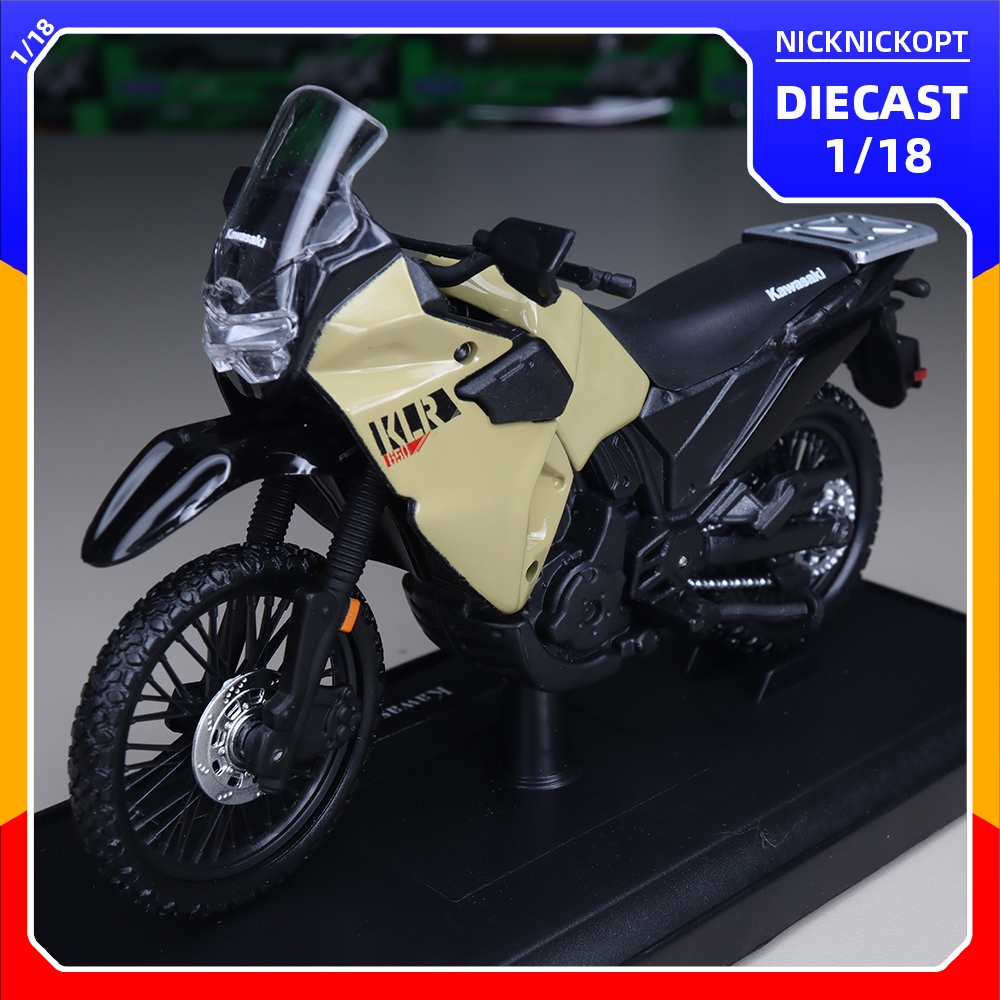 Jual Maisto 1:18 kawasaki KLR 650 green Skala Diecast Mainan