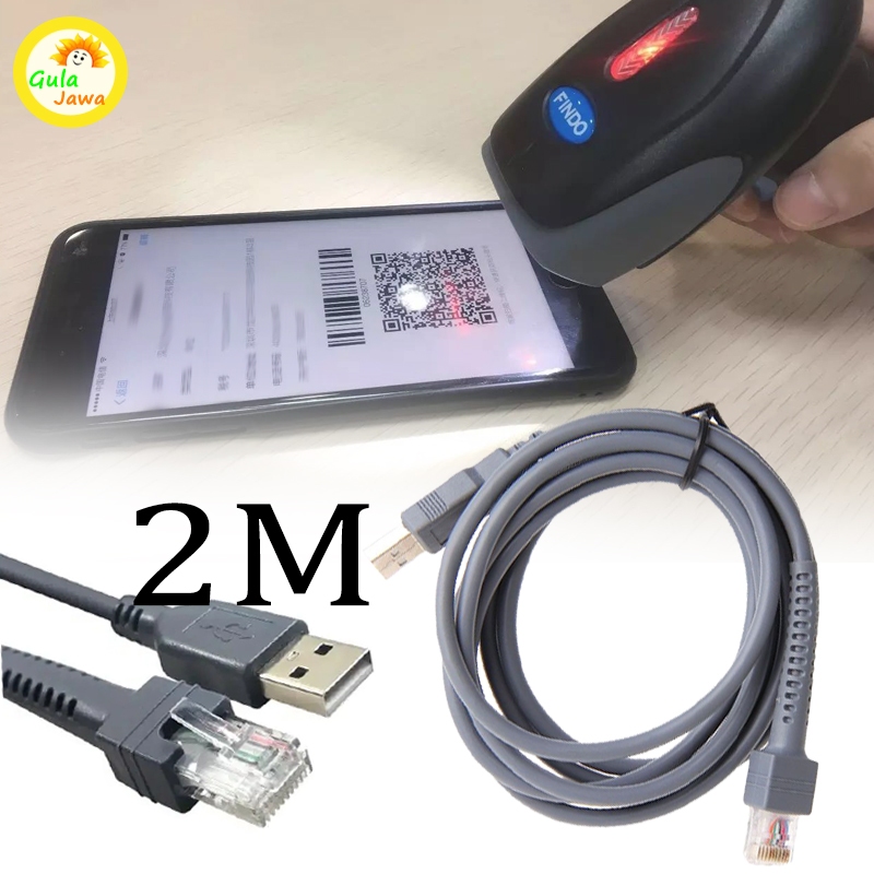 Jual Kabel Scanner Barcode Simbol USB 2 meter Ls1203 Ls2208 Ls4208