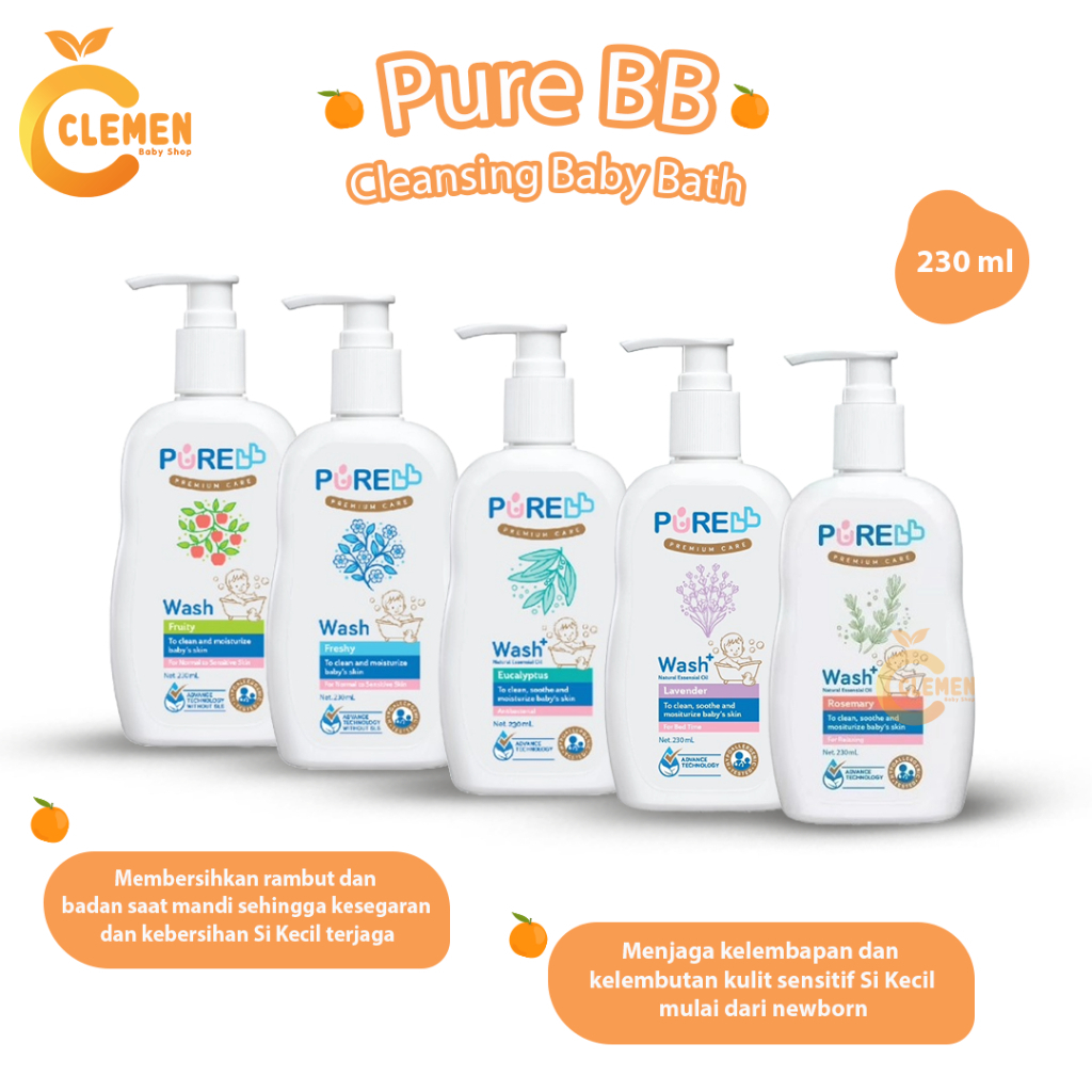 Jual Pure BB Wash Cleansing Bath 230ml ( Sabun Mandi Bayi) | Shopee ...