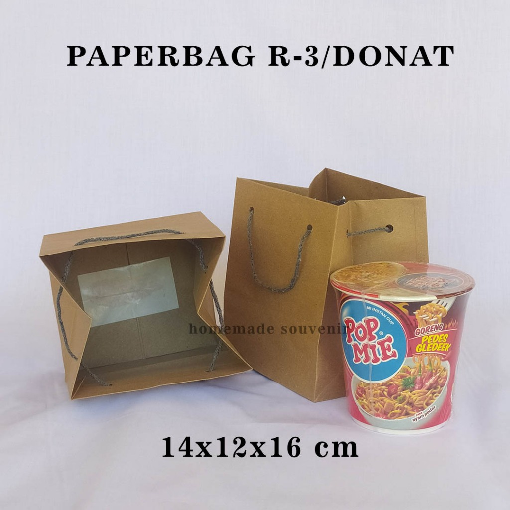 Jual Paperbag R Donat Cokelat Polos Ukuran Mini X X Cm Isi