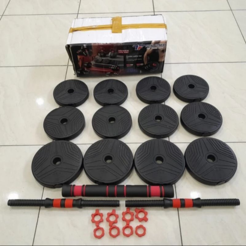 Jual Alat Fitness Dumble Set Plastik Beban 20kg | Shopee Indonesia