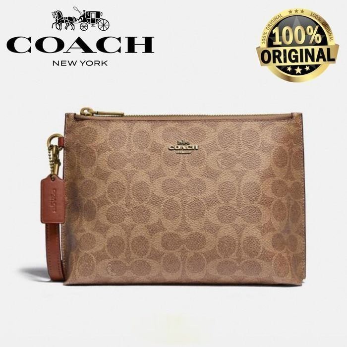 Coach charlie pouch in colorblock signature canvas sale