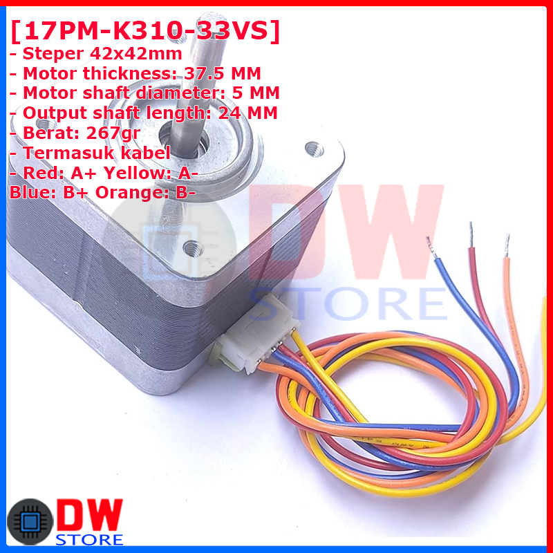 Jual 3D Printer CNC Stepper Motor 42 Nema17 Nema 17 17PM 2 Phase ...