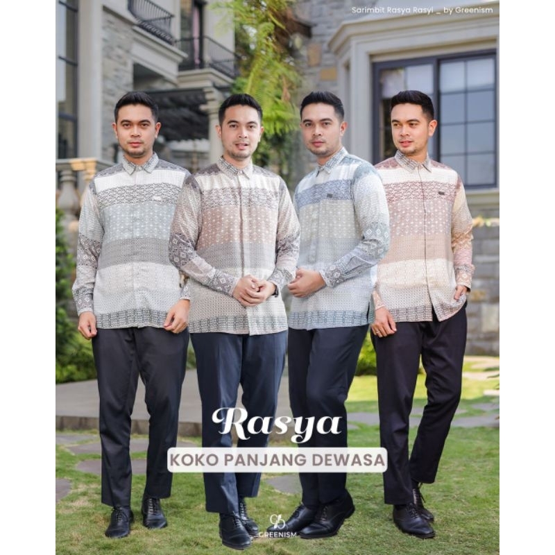 Jual RASYA KOKO DEWASA TANGAN PANJANG DAN PENDEK BY GREENISM | Shopee ...