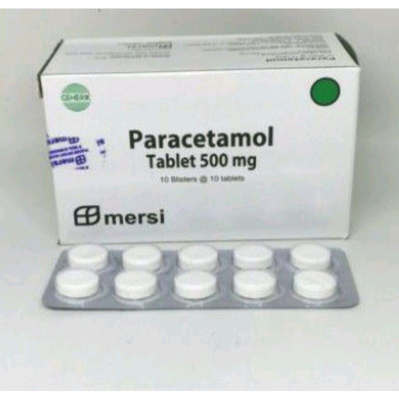 Jual PARACETAMOL 500 MG MERSI Strip - Obat Demam Anti Nyeri 10 Tablet ...