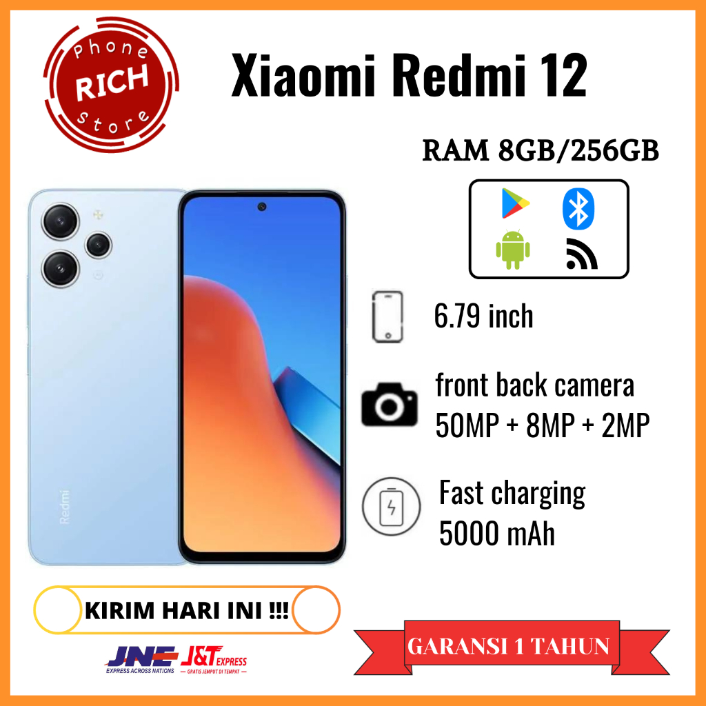 Promo XIAOMI REDMI 12 8/256 GB - 8/256 RANDOM Diskon 29% di Seller