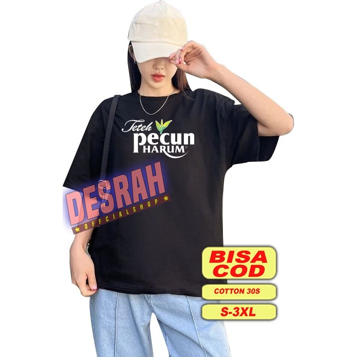 Jual kaos plesetan parodi teteh pecun harum | Shopee Indonesia