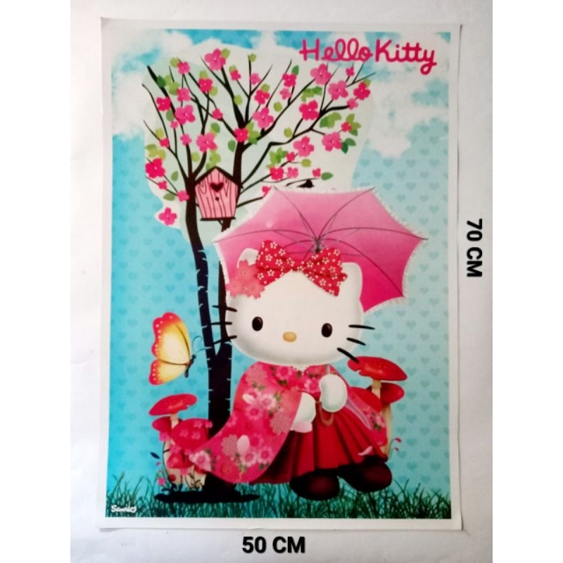 Jual POSTER HELLO KITTY UKURAN BESAR 70x50 CM | Shopee Indonesia