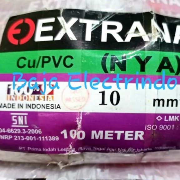 Jual Kabel Tunggal Nya 10mm Extrana 100m Nya 1x10 1x10mm 1 X 10 Mm