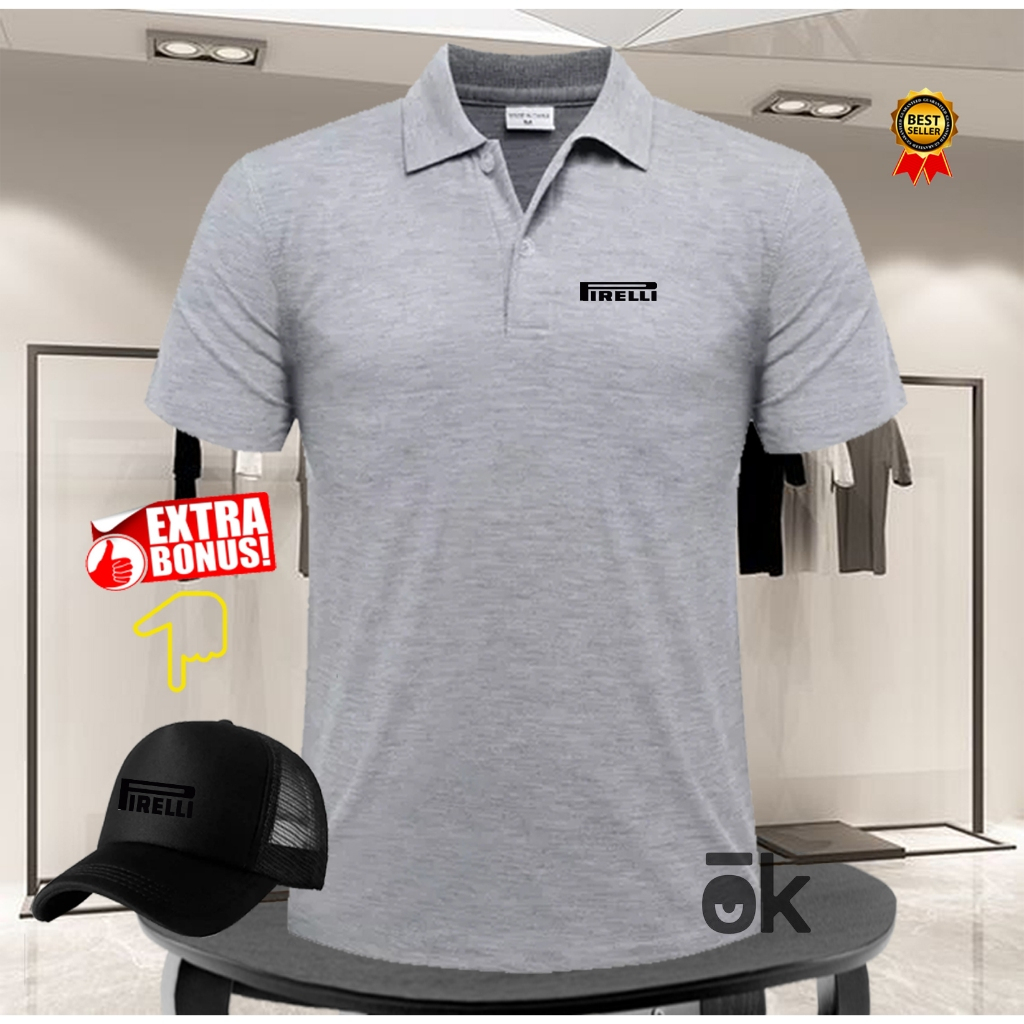 Jual Gratis Topi Kaos Polo Shirt Atasan Baju Kaos Kerah Pria