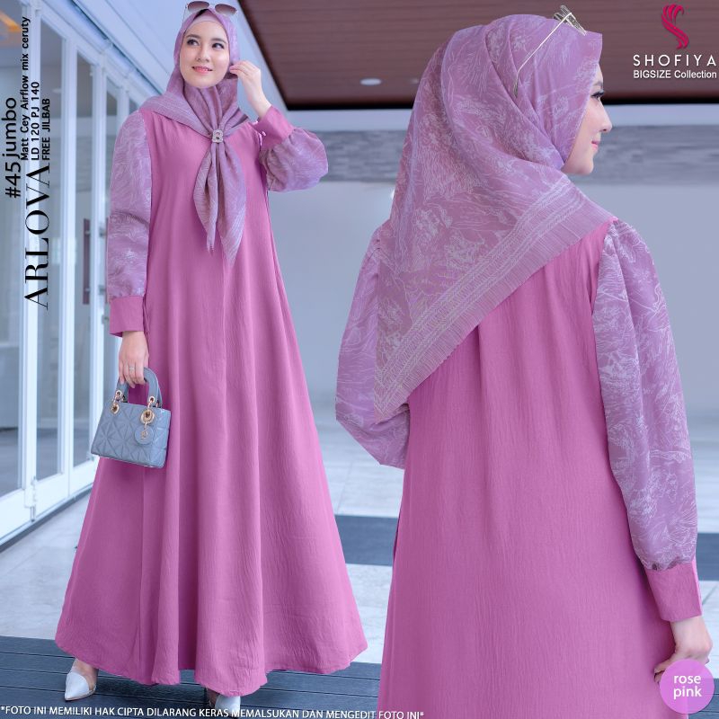 Jual ARLOVA JUMBO 242627283140454443 // DRESS JUMBO // FREE