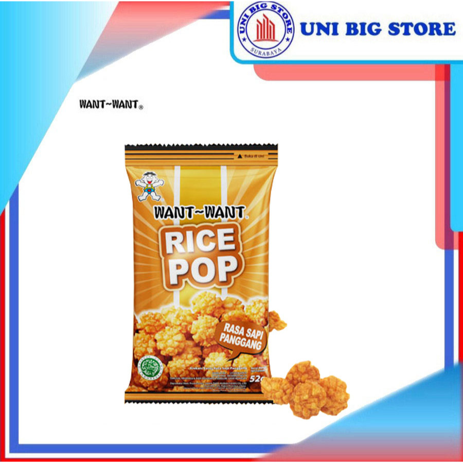 Jual Want Want Rice Pop Ricepop Sapi Panggang 52 gr Snack Beras ...