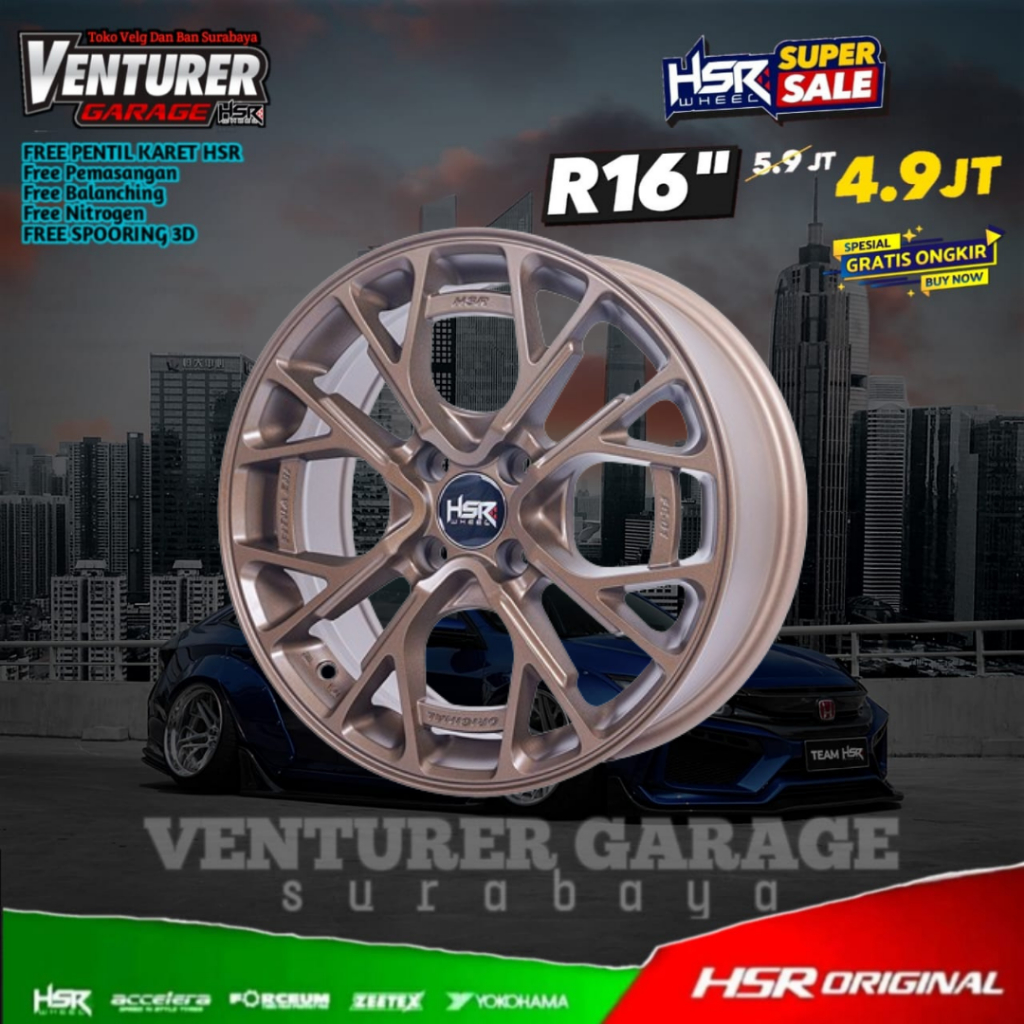 Jual Velg Mobil Ring16 lebar 7 pcd 4x100 bronze fe01 r16 Pelek ignis ...