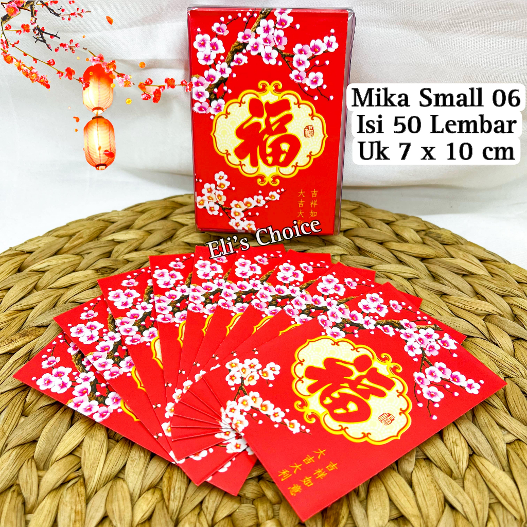 Jual Mika Angpao Mika Small Sincia Imlek Kertas Amplop Angpau Shio Naga Fuk Kemasan