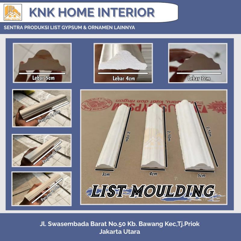 Jual List Moulding Moulding Gypsum Biding Polos Moulding Polos