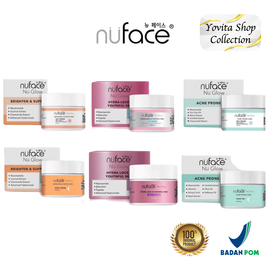 Jual Nuface Day And Night Cream Brighten & Supple Skin, Acne Prone Care ...