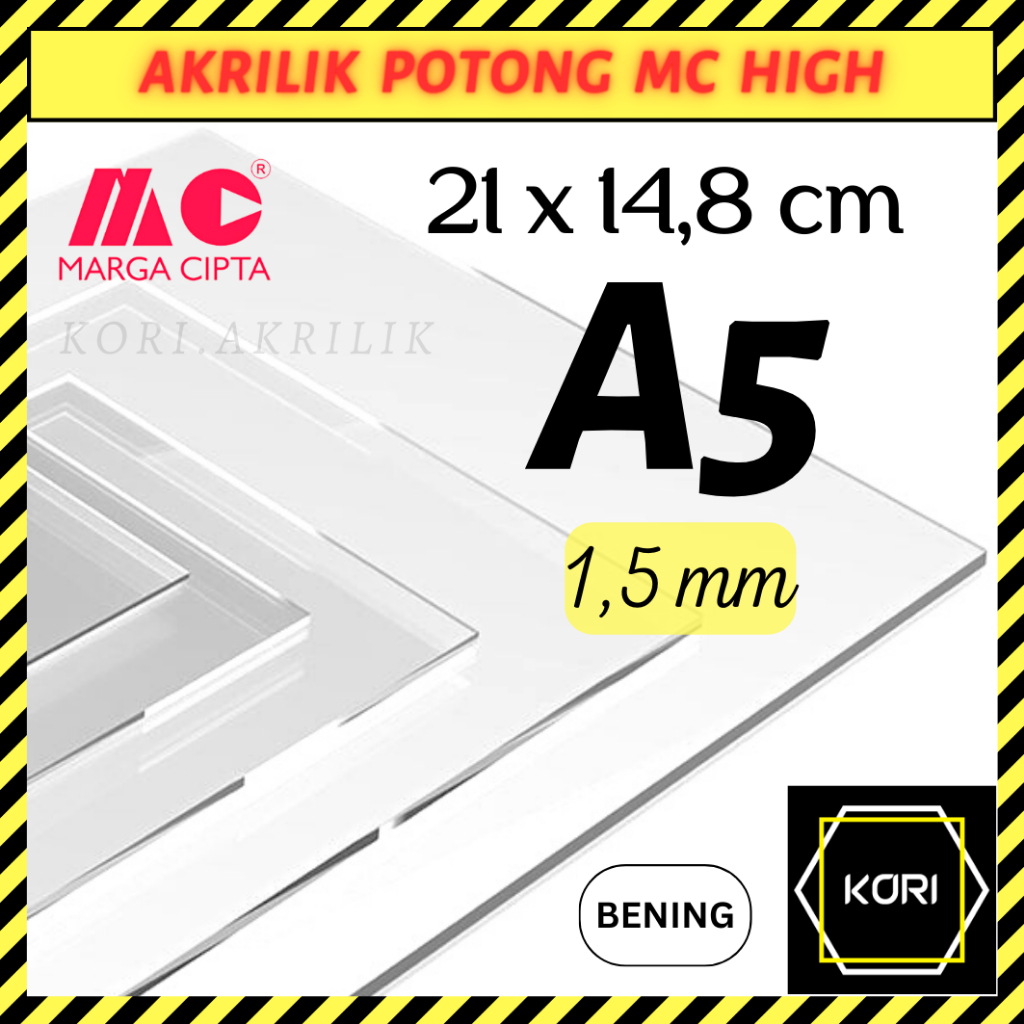 Jual Akrilik Lembaran A5 1,5 Mm Bening MARGA CIPTA | Akrilik A5 Bening ...